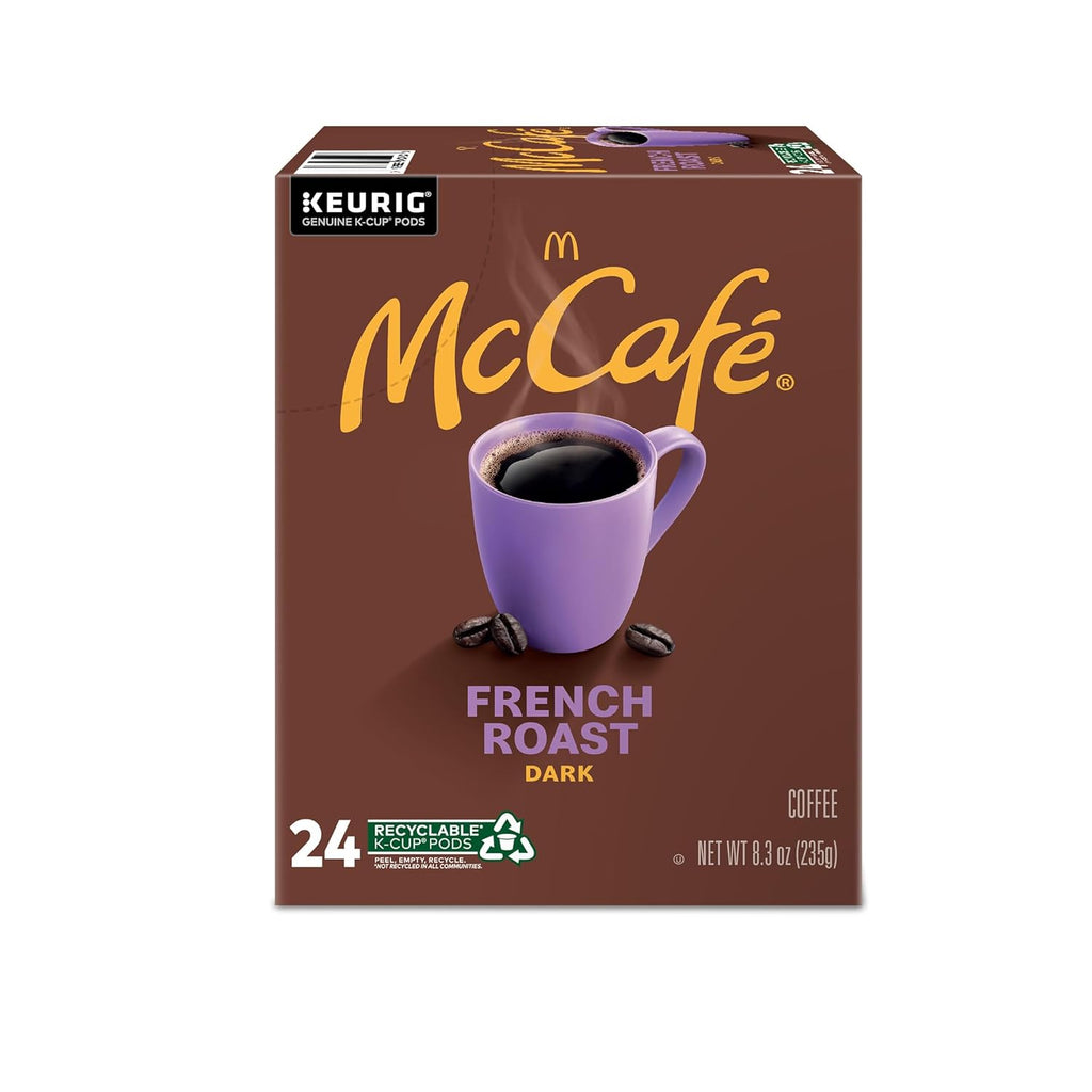 McCafe French Roast Coffee K-Cup Pods - Dark Roast, 96 Count (4 Packs of 24) for Keurig