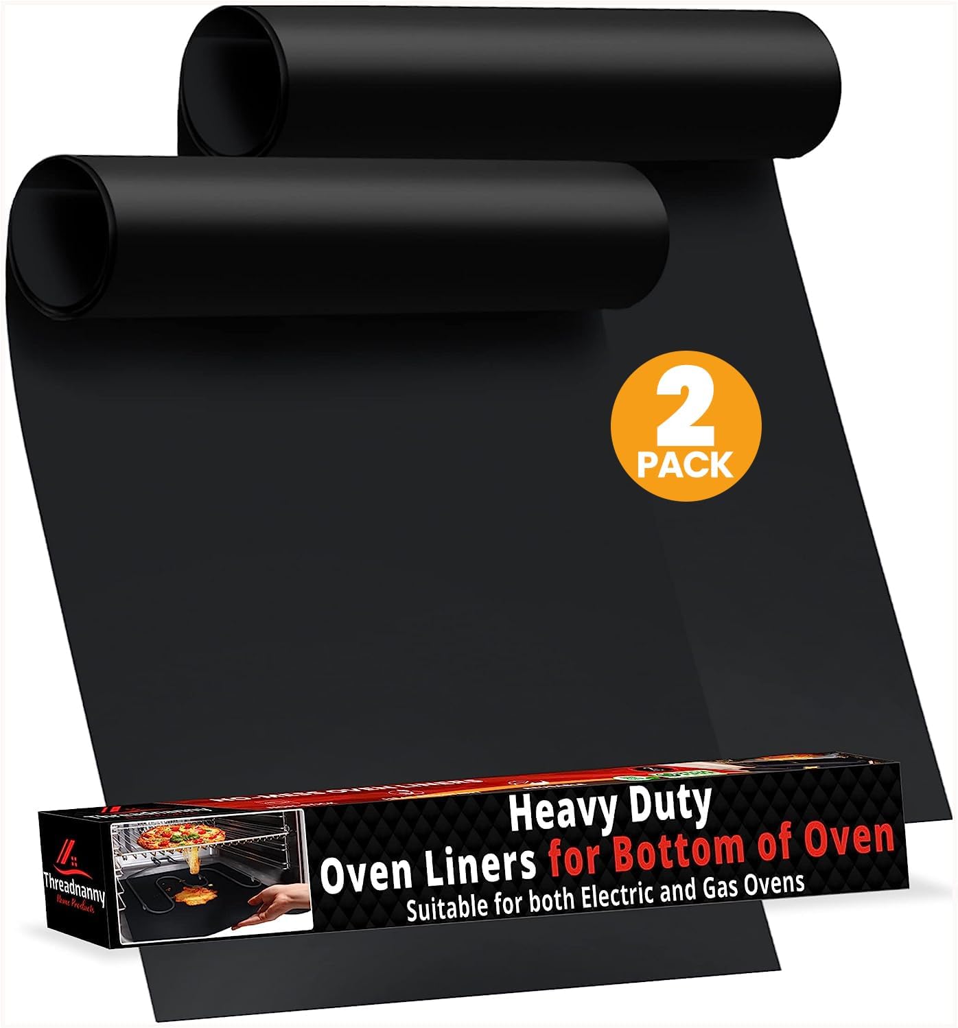 Skiennix Oven Liners - Heavy Duty Non-Stick Mats | 17” x 25” | BPA & PFOA Free, Easy Clean & Heat Resistant