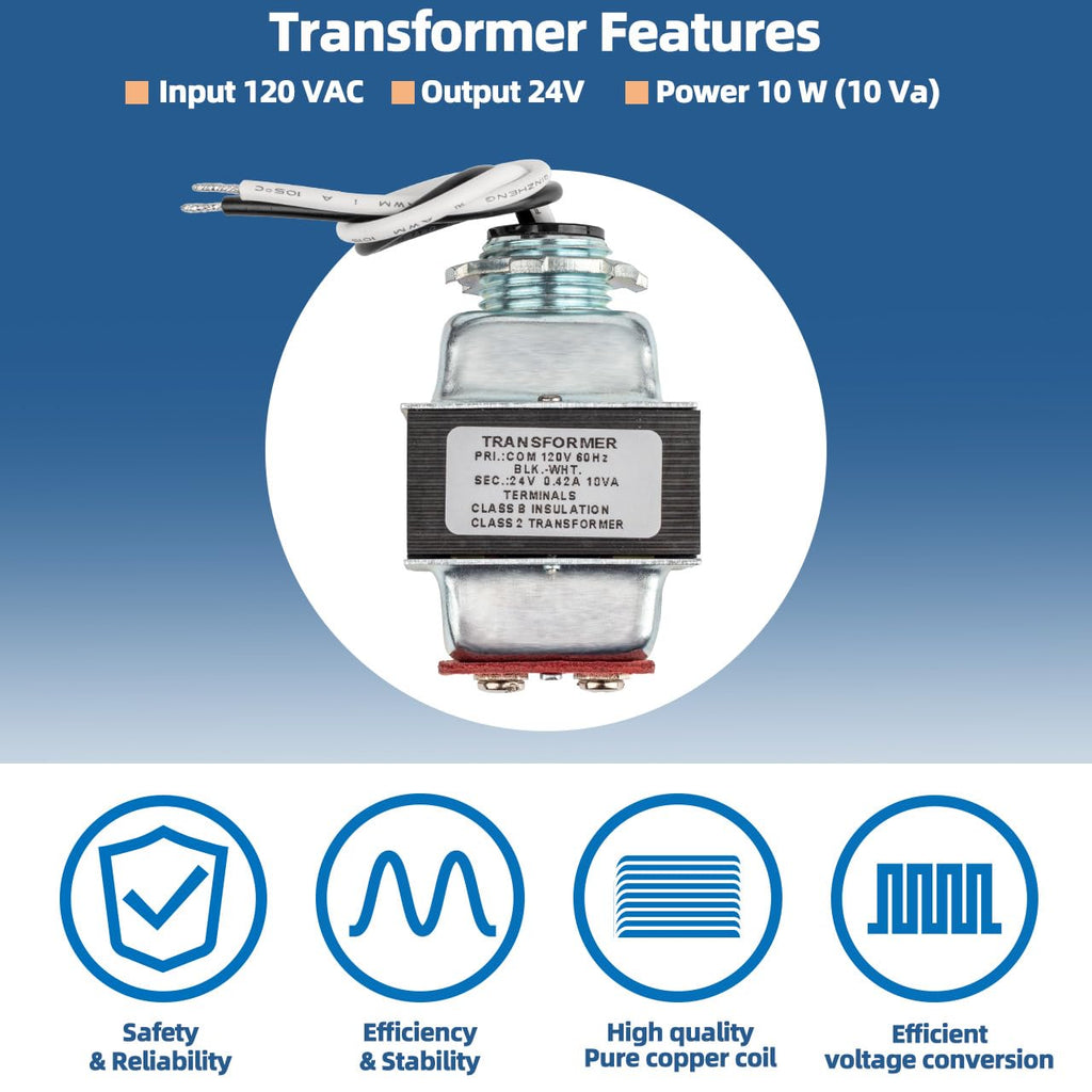 4010 Humidifier Transformer Compatible with Aprilaire 400 550 550A 558 560 560A 568 600 Humidifiers, 110V to 24V Transformer 10VA for Humidifier Controller Replacement Parts GP-LT240V420T