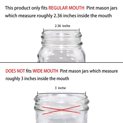 Amolliar Plastic Mason Jar Soap Dispenser Lids - Universal Pump Replacement for Regular Mouth Jar Farmhouse Decor for Kitchen, Bathroom, Dish Soap, Lotions, Hand Soap (2 Pack, Silver)