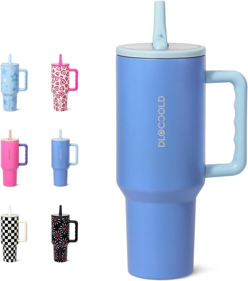 DLOCCOLD 40 oz Insulated Tumbler - Leak Resistant, Car Cup Holder Friendly, Modern Design