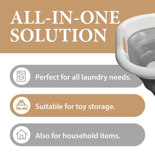 Collapsible Laundry Basket – Space-Saving, Lightweight & Durable Hamper for Home and Travel, Rectangular Design