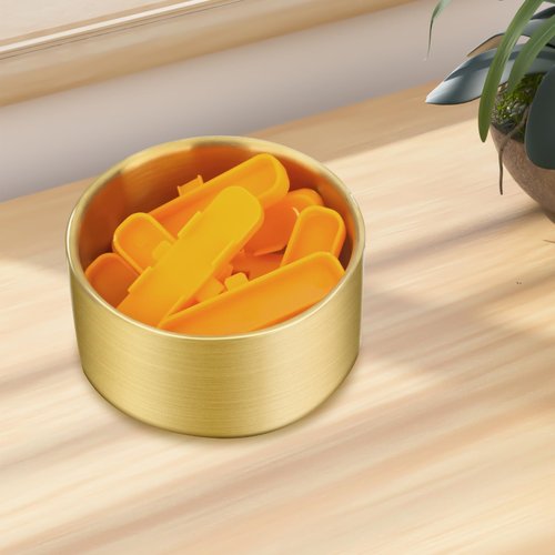GXZNBC Paper Clip Holder, Paperclips Holders for Desk, Gold Bowl for Binder Bobby Pin, Paper Clip Dispenser