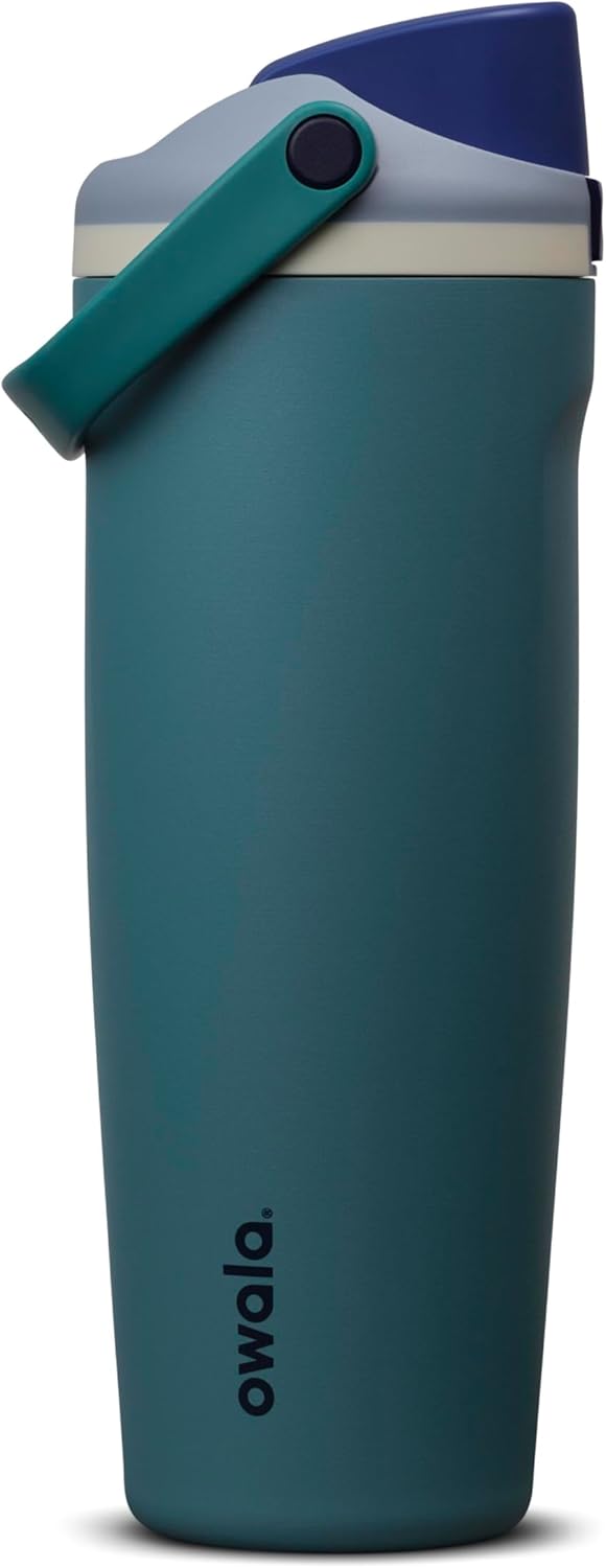 Owala FreeSip Sway 30oz Insulated Stainless Steel Water Bottle - Two-Way Spout & Built-In Straw, Denim