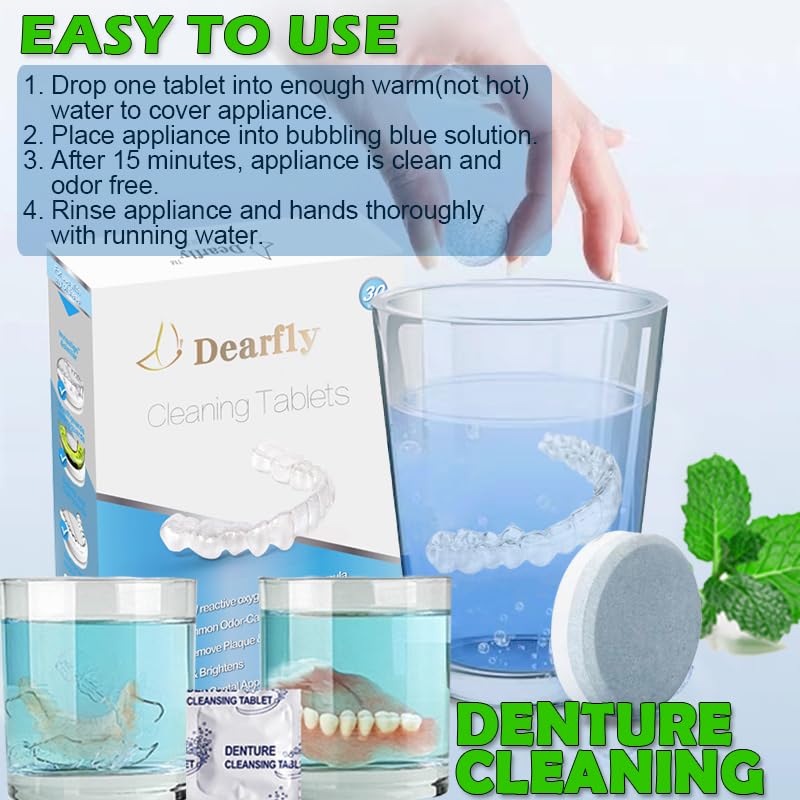 Teckolign Retainer Cleaner Tablets - 30 Pack Mint Aligner Cleaner