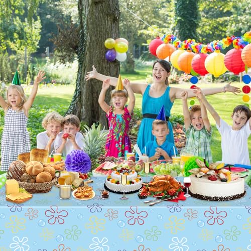 Ocean-Themed Tablecloth Set - 3PCS Vibrant Undersea Party Covers