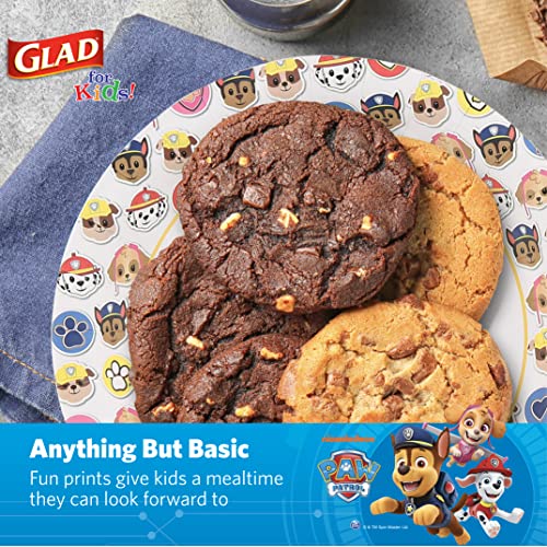 Glad Paw Patrol Paper Plates for Kids, 7 Inch Disposable Plates, 100 Count