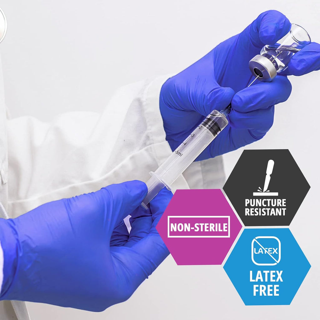 Med Pride Nitrile Medical Exam Gloves - Disposable, Powder & Latex-Free for Doctors & Nurses