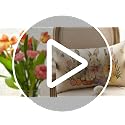 Easter Bunny Throw Pillow Cover, 12x20 Inch Polyester Cushion Case