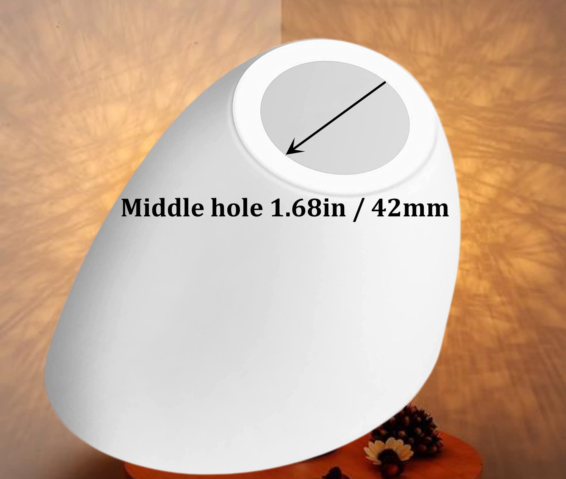 ZUDKSUY 5 pcs E26 Plastic Horseshoe Lampshades, White PE Lamp Shade with 42mm (1.65") Hole for Table Lamps & Pendant Lights Cover Replacement