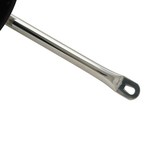 Winco Commercial-Grade Stainless Steel Fry Pan with Helper Handle, Non-Stick, 14"