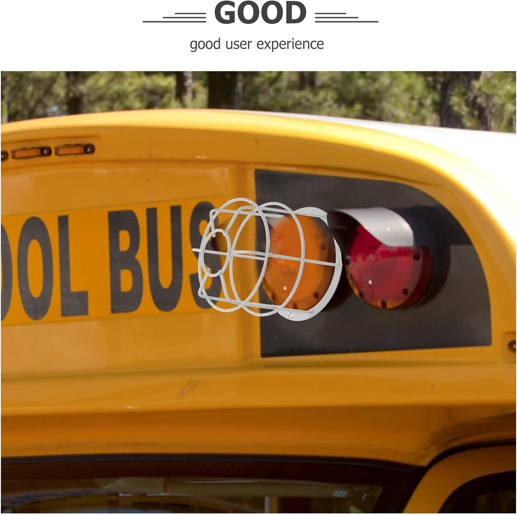 Uonlytech School Bus Warning Light - Explosion-Proof Protective Mesh Wire Cage | 4.96 Inch Safety Guard