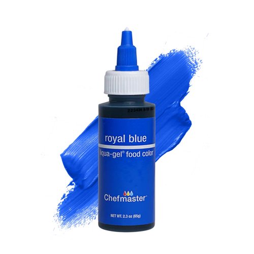 Chefmaster Royal Blue Liqua-Gel® Food Coloring - Vibrant, Fade-Resistant Dye for Icing & Fondant | 2.3 oz