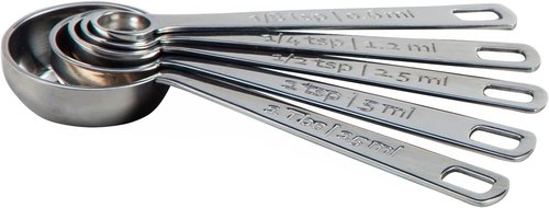 Le Creuset Stainless Steel Measuring Spoons - Durable Set of 5 for Precise Cooking Measurements