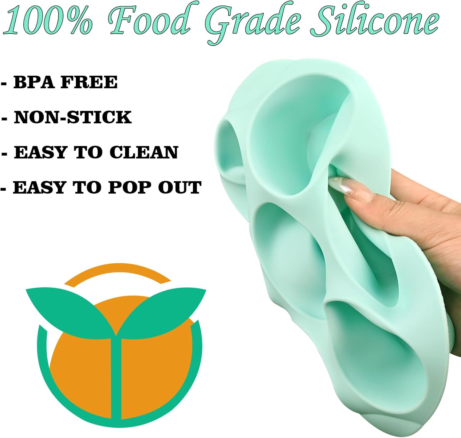 Sakolla Silicone Egg Bite Molds - Nonstick 7-Cup Air Fryer Muffin Pan for Baking Mini Muffins & Quiche | Pink & Green