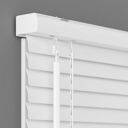 Lumino Cordless Mini Blinds - Light Filtering Indoor Window Treatment - 24" W x 64" L - White, 1" Vinyl Slats
