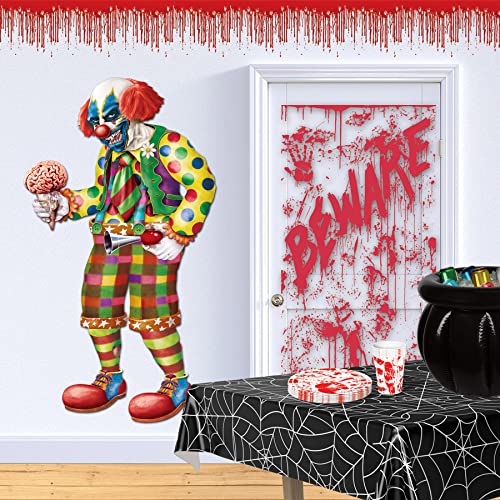 Beistle 5'6" Jointed Zombie Clown Halloween Wall Props - 2 Pack