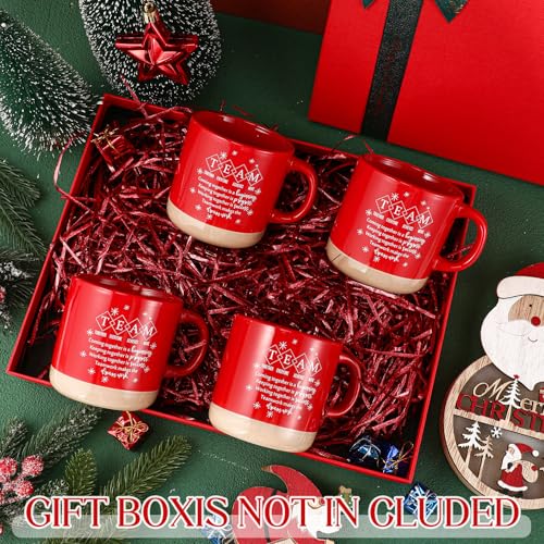 Team Appreciation Gift Mug - 13 oz Red & Milk Tea Color Ceramic Mug with Motivational Quote - Variation of THIS listing