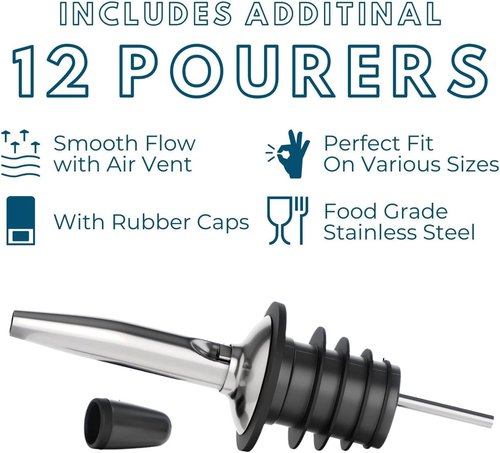 Eatex Cocktail Shaker Set - 28-Piece Stainless Steel Mixology Kit with Bar Tools & Recipe Book | Silver