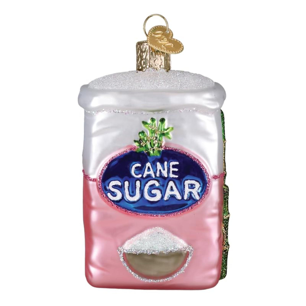 Old World Christmas Bag of Sugar Glass Blown Ornament for Christmas Tree, Handcrafted Holiday Decoration, Food Collection