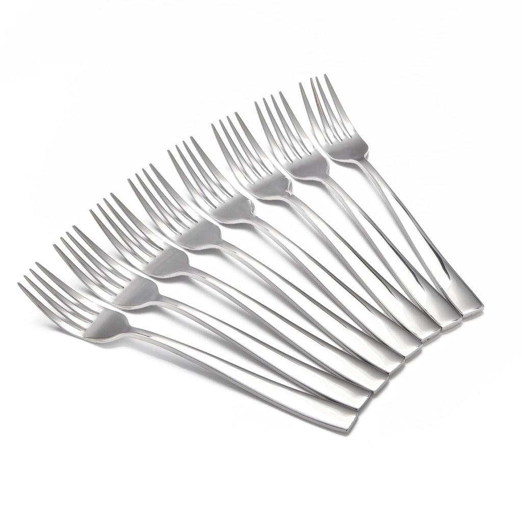 8-Piece Salad Forks Set, Food Grade Stainless Steel Silverware Dinner Fork, Flatware Forks Use for Home, Kitchen, Restaurant, Dishwasher safe - 7 Inches