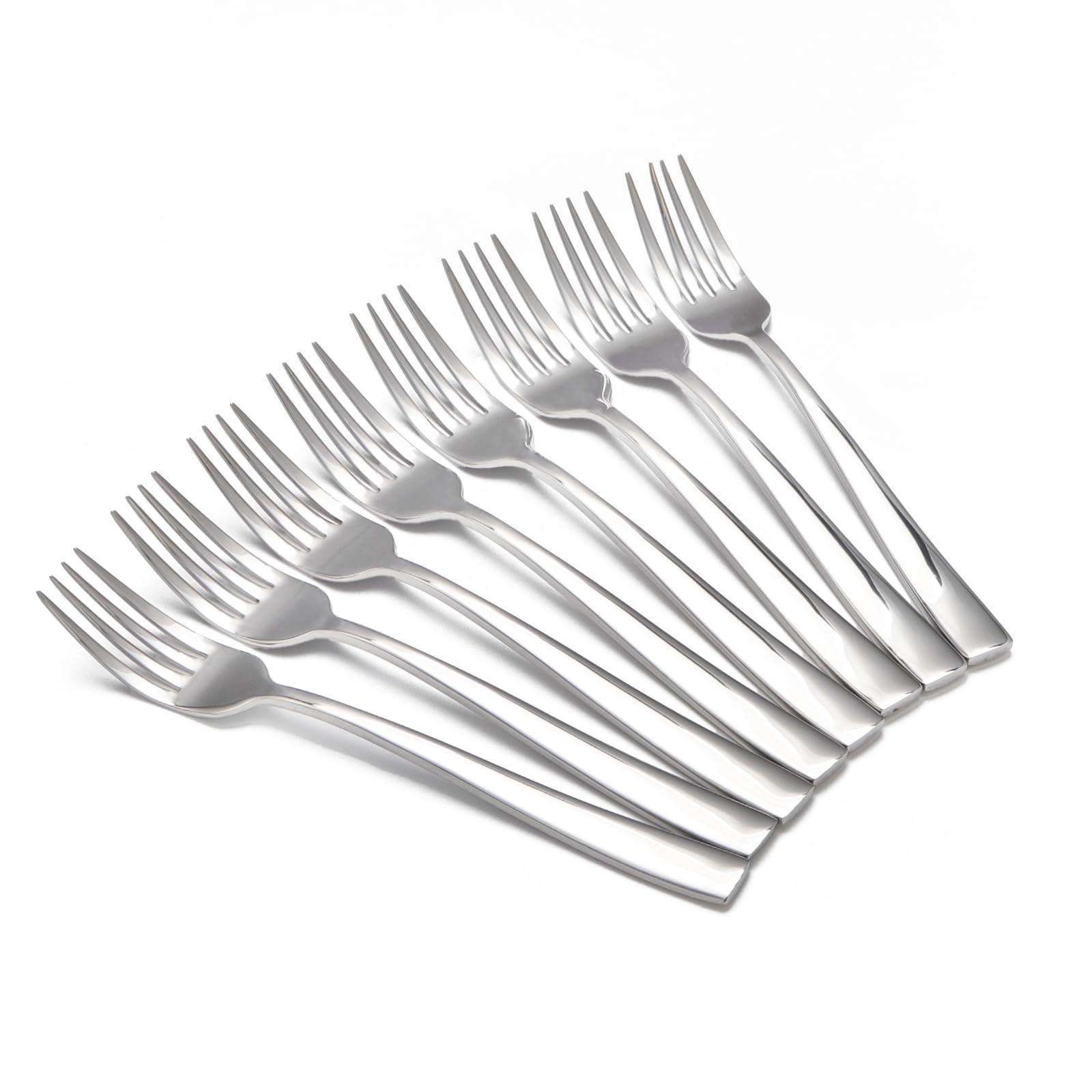 8-Piece Salad Forks Set, Food Grade Stainless Steel Silverware Dinner Fork, Flatware Forks Use for Home, Kitchen, Restaurant, Dishwasher safe - 7 Inches