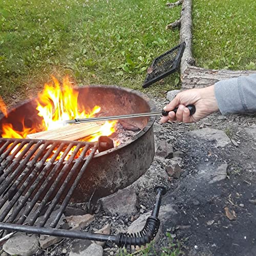 BeBecome 31'' Heavy Duty Fireplace Poker for Outdoor Fire Pit