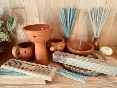 Amae INCENSE Mexican Copal Incense Sticks, Traditional Sacred Resin, 20 Sticks, White Copal Incense.