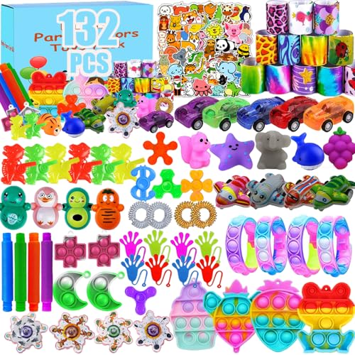 Korilave 132-Piece Kids Party Favors Assortment for Classroom Prizes