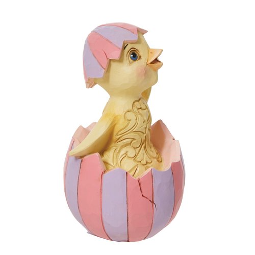 Enesco Jim Shore Heartwood Creek Chick in Easter Egg Miniature Figurine, 3.66 Inch, Multicolor