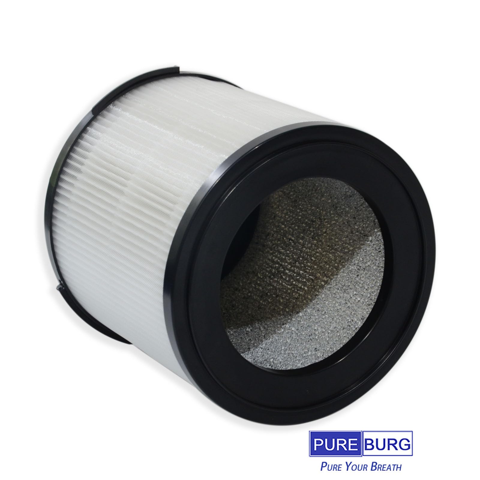 PUREBURG Replacement Filter Compatible with Morpilot, Keenstone,ASLOTUS ELITUN Safe-Mate KJ130V1 Air Purifiers, H13 HEPA Activated Carbon 2-Pack Air Clean Dust VOCs Odor