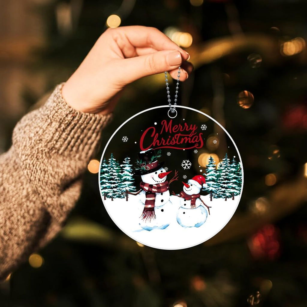 Snowman Christmas Ornaments 2025 - Unique Acrylic Ornaments for Tree Decor | Perfect Gifts for Women
