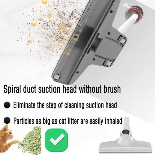 KEROMEE Stick Corded Handheld Vacuum Cleaner 26ft Cord Electric Broom for Pet Hair Hardwood Floor Cat Litter Cleaning