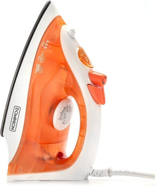 Dominion Steam Iron - Lightweight 1200W Clothes Iron with Non-Stick Soleplate & Adjustable Thermostat | Coral