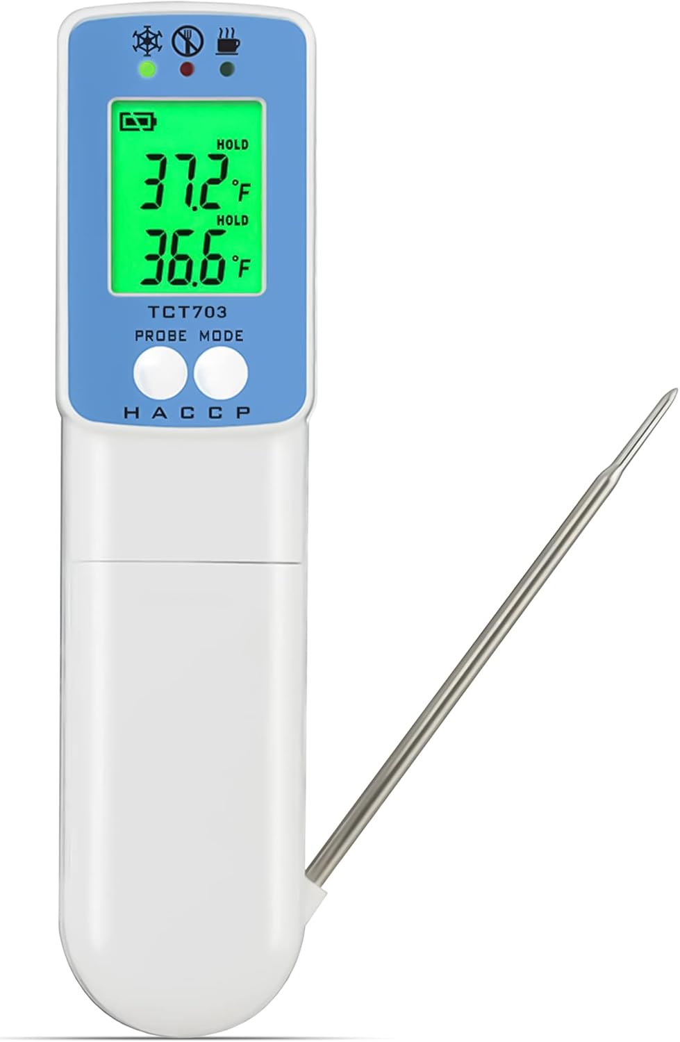 Metris Infrared Surface Thermometer - NSF Certified for FDA Compliance | 8-Point Laser, 2°F Accuracy