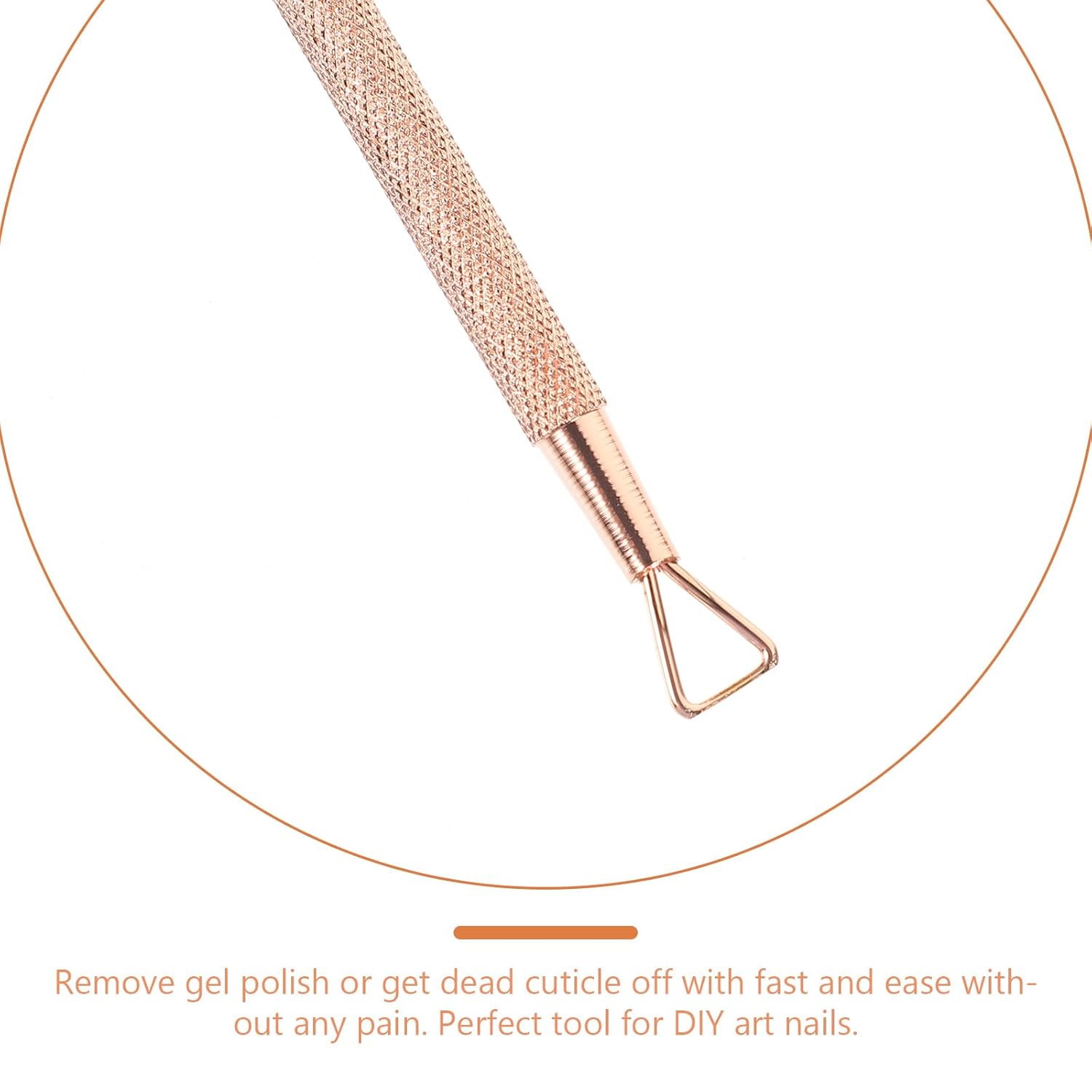 Uonlytech Stainless Steel Triangle Cuticle Pusher - Gel Polish Remover Tool for Manicure & Pedicure