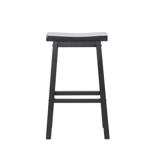 Christopher Knight Home Pomeroy 24" Saddle Stools, 2-Pcs Set, Black