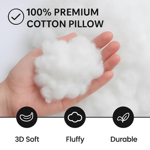 Foamily Throw Pillow Inserts 100% Cotton 4 Pack 18x18 Pillow Inserts for Decorative Pillows for Couch and Bed Indoor Cotton Pillow Stuffing
