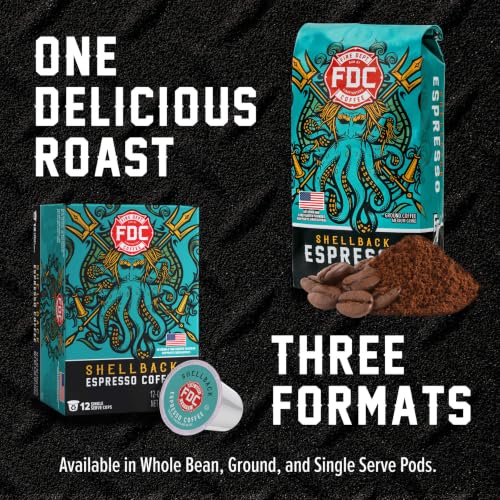 Shellback Espresso Ground Coffee - 12 oz | Fire Department Coffee