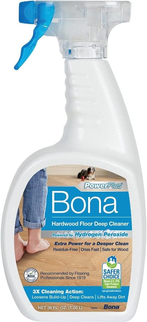 BONA Kemi Hardwood Floor Cleaner - Powerful 36 oz Formula for Streak-Free Shine