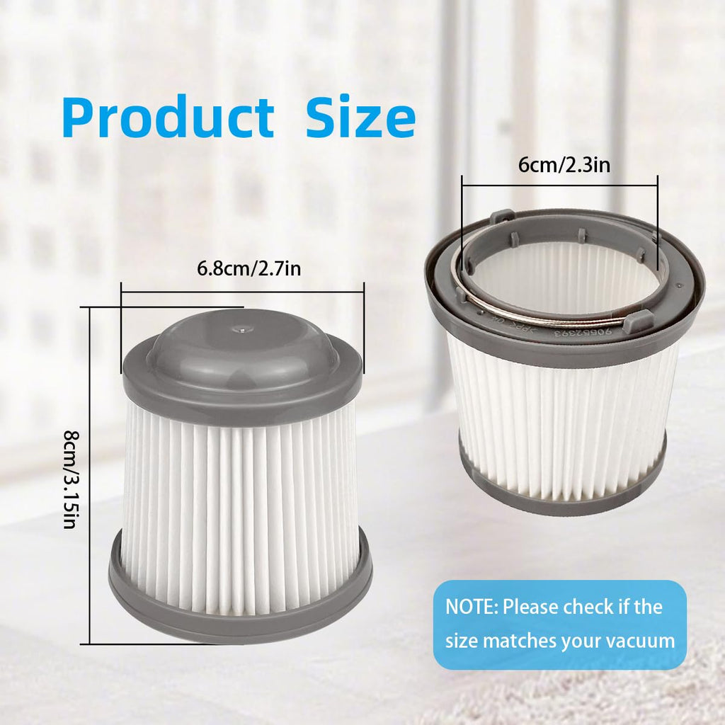 4 Pack PVF110 Replacement Filter Compatible with Black and Decker Handheld Pivot Vacuum BDH2000PL BDH2020FLFH PHV1410 PHV1810 PHV1210 BDH2020FL, Washable Hand Vac Filters