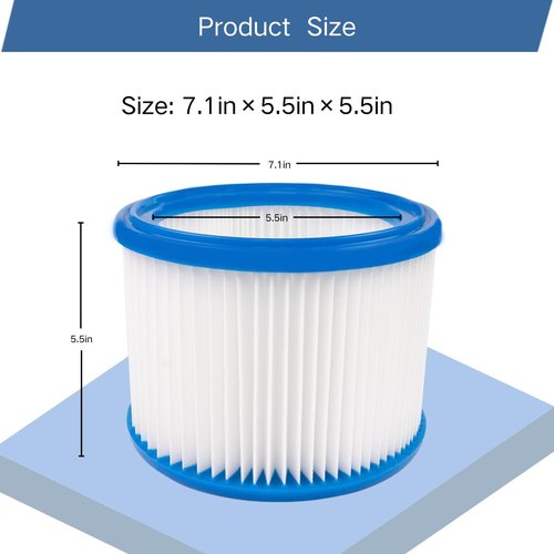 1-Pack replacement Hepa filter compatible with stihl SE 62,SE 122,SE61,SE 85C,SE 90,SE 100 wet & dry vacuum cleaner
