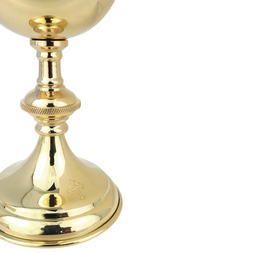 Needzo Brass Chalice, Goblet for Communion and Religious Ceremonies, Catholic Church Supplies, 6 Inches by 3.75 Inches