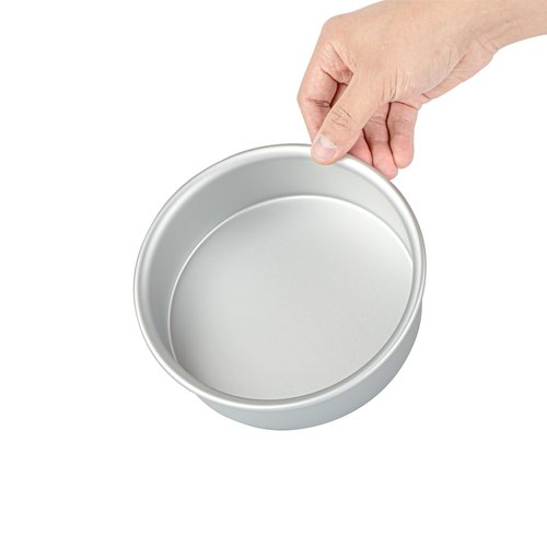 Restaurantware-Met Lux 6 x 2 Inch Straight-Sided Baking Tins, 12 Round Cake Pans - Oven-Ready, Freezable, Anodized Aluminum Round Baking Pans, Greaseproof, For Layer Birthday Cakes