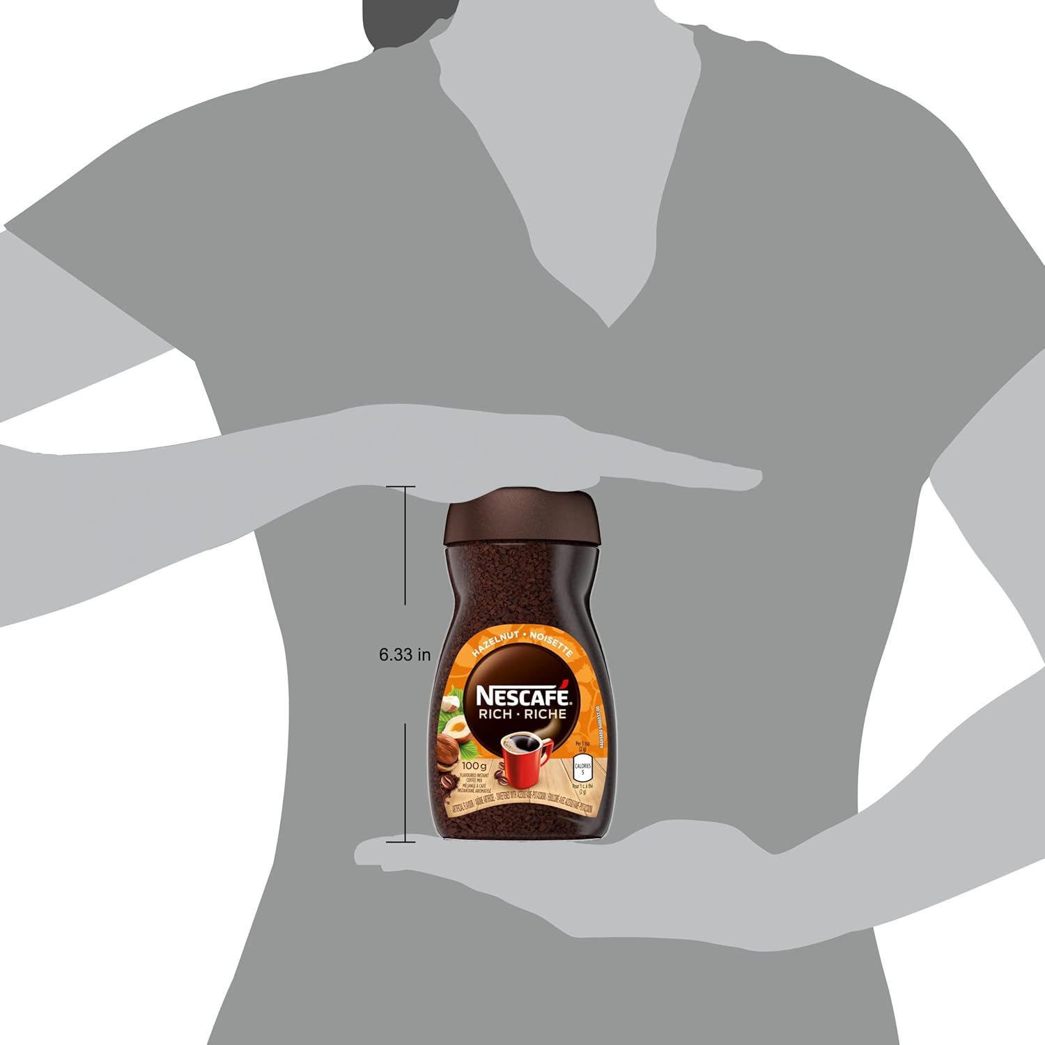NESCAFÉ Rich Instant Coffee - Delicious Hazelnut Flavor | 100g Pack