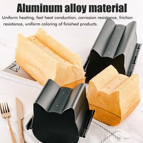 HEITIGN bread Bread Bread Loaf Pan Non Stick Bread Cute Cat Shaped Bread Baking Tool for DIY Cakes Biscuits (large)