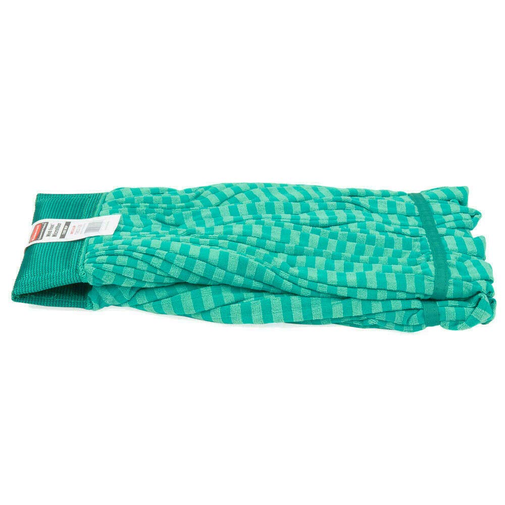 Rubbermaid Commercial Products Web Foot® Medium 20 Ounce Microfiber Tube Wet Mop 5" Headband Green for General Purpose Floor Cleaning Abrasive Cleaning and Heady-Duty Scrubbing