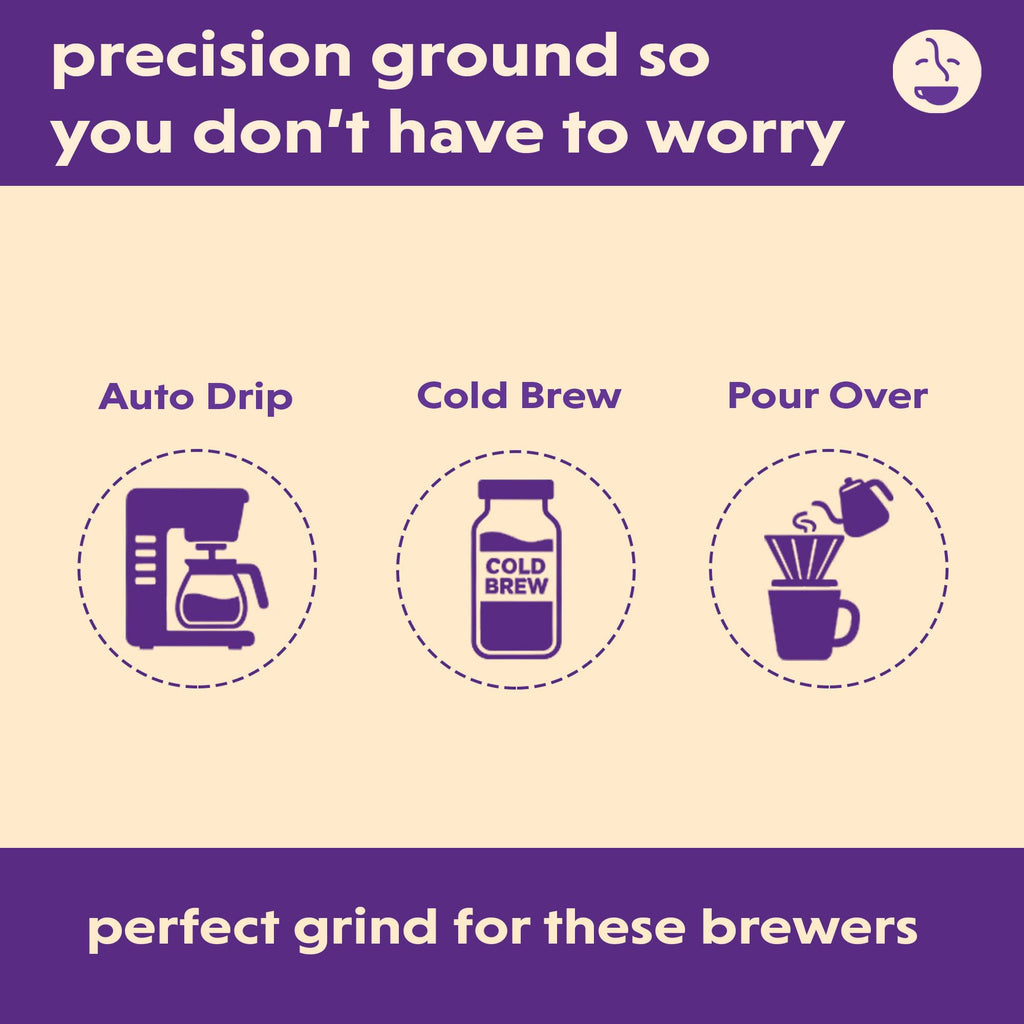 Coffee Bean Direct Dark Brazilian Santos, Ground Coffee, Arabica Coffee, Dark Roast, 5 Pound Bag (Pack of 1)