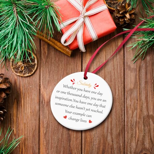 Ceramic Sobriety Ornament - Recovery Gift for Men & Women