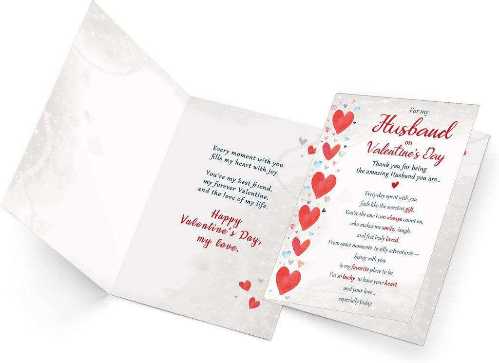 Beixian Valentines Day Cards Gifts for Husband from Wife, Funny Husband Valentines Day Card Gift for Him-8x5.3 Inches, Double-Sided